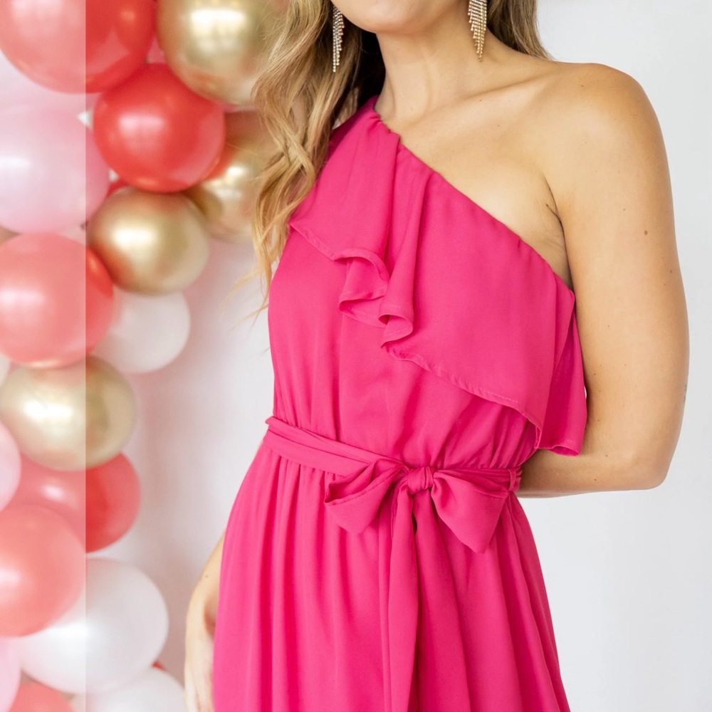 Andree By Unit One Shoulder Ruffle Maxi Dress - F… - image 6